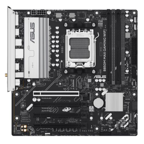 Asus B850M MAX GAMING WIFI, AMD B850, AM5, Micro ATX, 4 DDR5, HDMI, DP, Wi-Fi 6E, GB LAN, 3x M.2 Asus B850M MAX GAMING WIFI, AMD B850, AM5, Micro ATX, 4 DDR5, HDMI, DP, Wi-Fi 6E, GB LAN, 3x M.2